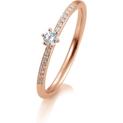 Sofia Diamonds Prsteň ružové zlato s diamantmi BE41 05803 R