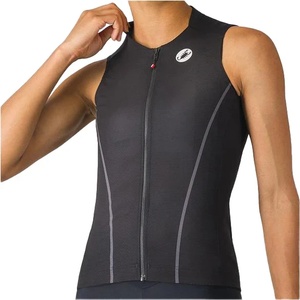 Castelli Дамски потник за колоездене Castelli Women's Anima Flow Sleeveless Cycling singlet - Black / White - размер XS (156-2740-0111)