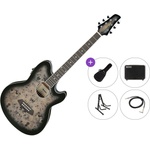 Ibanez TCY10PA-BKB Premium SET Transparent Brown Black Burst Електро-акустична китара Джъмбо