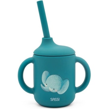 SASSI Силиконова чаша със сламка Sassi, Слон