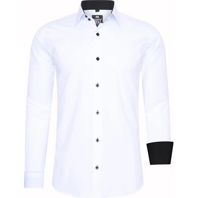 Rusty Neal pánská košile R-44 dlouhý rukáv slim fit bílá