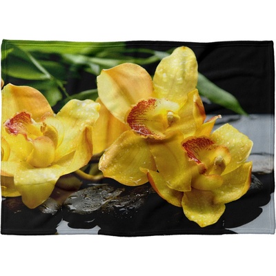 Impar fleece deka Žluté květy Podšití beránkem NE 200x140