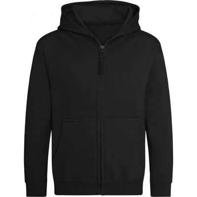 Just Hoods dětská mikina na zip College tryskáčově černá