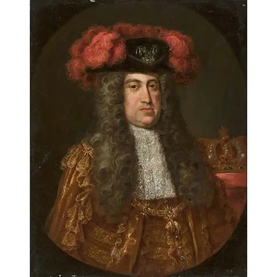 Obrazy - Kupecký, Jan: Portrét císaře Charles VI Hapsburg (1685–1740) s řádem zlatého rouna - reprodukce obrazu
