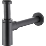 KFA Armatura 600-003-81 - Кръгъл сифон за мивка месинг/матов черен (KF0155)