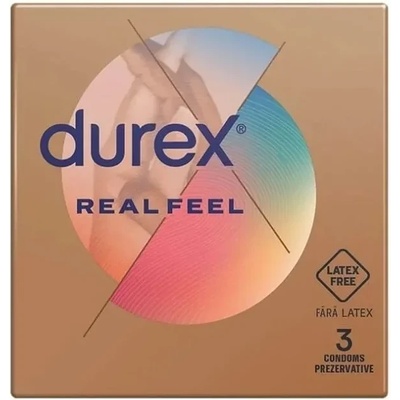 Презервативи за естествени усещания, 3 броя - Durex Real Feel (DUREX02008)