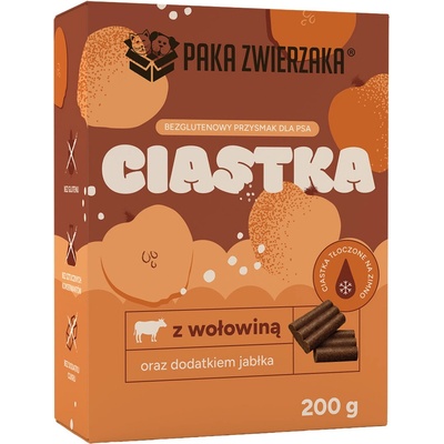 PAKA ZWIERZAKA Sušenky s hovězím masem a jablkem 200 g