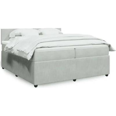 vidaXL 11461.3287824 Boxspring postel s matrací světle šedá samet
