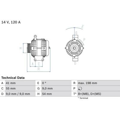 generátor BOSCH 0 986 083 320
