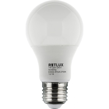 Retlux RLL 244 E27 žárovka LED A60 9W bílá teplá
