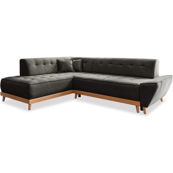 Miuform Тъмно сив ъглов разтегателен диван ляв ъгъл, Dazzling Daisy - Miuform (Dazzling Daisy HAEECL-2QBKR LA99)