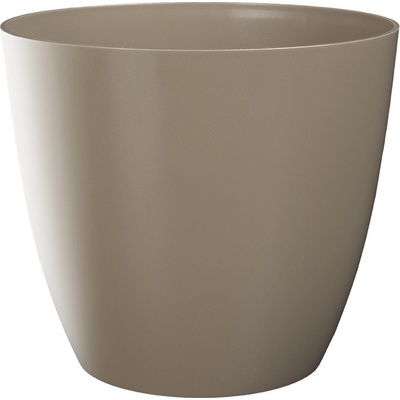 PLASTKON Dekorativní květináč Ella matný 13 cm taupe