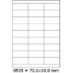 CDRmarket Самозалепващи етикети 70 x 30 мм, 27 етикета, A4, 100 листа (R0ECO.0505A, 227016)