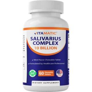 VITAMATIC Streptococcus salivarius - За устна микрофлора, синуси и имунитет, 60 дъвчащи таблетки (47434 VITAMATIC)