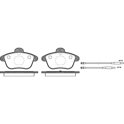 Sada brzdových platničiek kotúčovej brzdy REMSA 0401.14