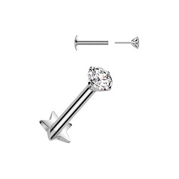 Šperky4U piercing do brady PUSH IN labreta TITAN TIT1360-1208