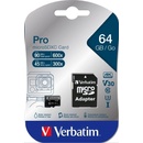 Pamäťové karty Verbatim microSDXC 64GB UHS-I U1 47042-V