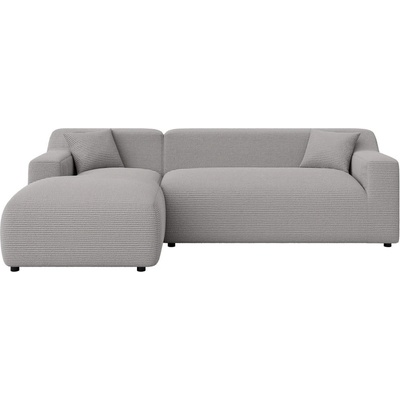 ROPEZ Светлосив ъглов диван от рипсено кадифе (ляв ъгъл) Martin - Ropez (Martin Narożnik L - Lewa OT tk. Lincoln 86 Standard)