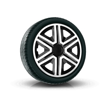 Image 1 of NRM капаци 14", action doublecolor БЯЛО-ЧЕРНИ 4ks (vtv-pu-22217)