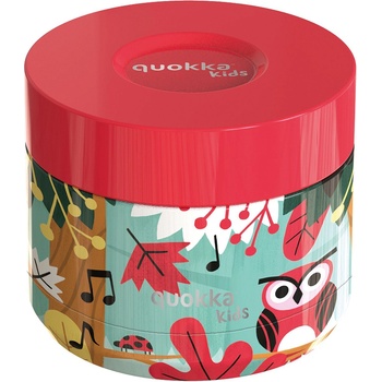 QUOKKA Термобуркан за храна Quokka Kids - Whim, Grove Birds, 360 ml (40095)