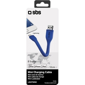 SBS Mini datový kabel Apple Lightning MFI 12cm