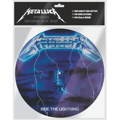 CurePink Podložka na talíř gramofonu Metallica: Ride To Lightning průměr 30.5cm GP85850 – Zboží Živě