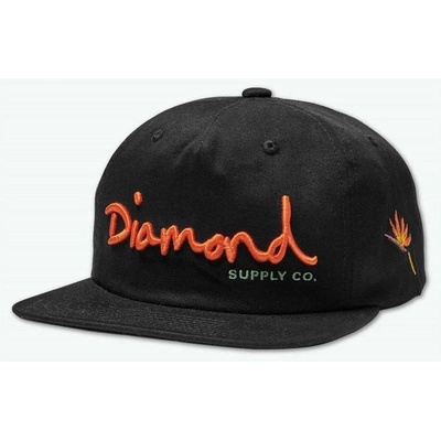 Diamond Supply Co. OG Script SP19 Black Snapback Černá vícebarevné