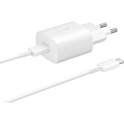 Samsung Зарядно устройство Samsung EP-TA800XW PD 25W кабел C към C бял (EP-TA800XWEGWW)