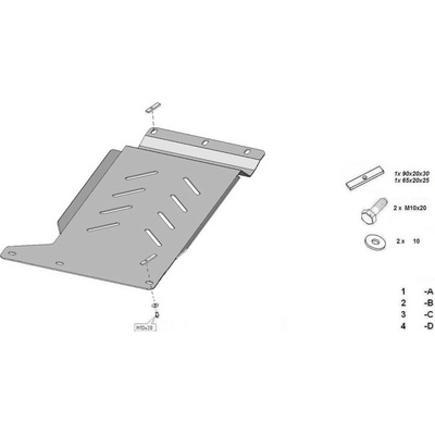 Kryt pod prevodovkou FORD RANGER Extended Cab Pickup (ES) - Plech - 8595698043498