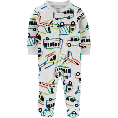 CARTER'S Overal na zip Sleep&Play Grey Vehicles chlapec