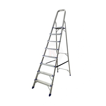 ТУНДЖА Стълба алуминиева домакинска двураменна 7+1 стъпала 2.07м ТУНДЖА (9700645)