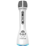 iDance Детски Bluetooth микрофон със светлини и тонколона, бял - iDance