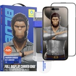 Blueo Протектор за iPhone 16 Pro - 3D Full Display Curved Edge HD Glass с апликатор Pro - черен