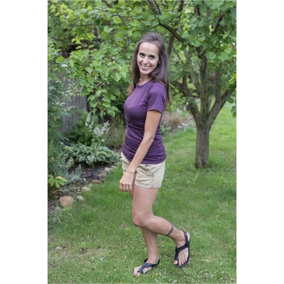 Jsem máma Funkční kojicí tričko merino fialové