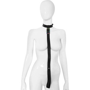Kiotos Leather Collar with Leash Rainbow