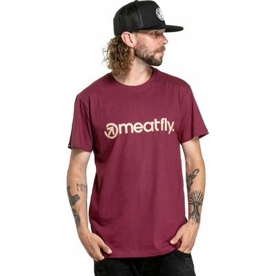 Meatfly мъжка тениска MF Logo Тъмно Вино | Червено | Размер Meatfly | Cherven | МЪЖЕ | M