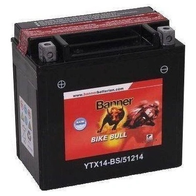 motobaterie 12V, YTX14-BS, 12Ah, 190A, BANNER BIKE BULL AGM 150x87x147 BMW C 650 GT rok 2013