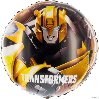 PARTY FACTORY Foliový balónek Transformers – kulatý, oficiální licence