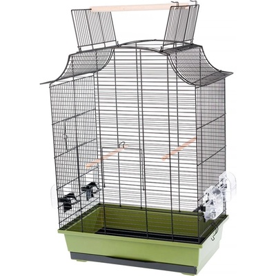 INTER-ZOO Pet Products Клетка за птици GRETA CABRIO DARK - 49, 5 x 30, 5 x 66 cm ЗЕЛЕНА