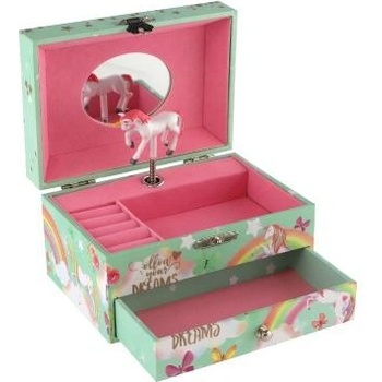 Teddies Игрална кутия за бижута Еднорог навиваща се