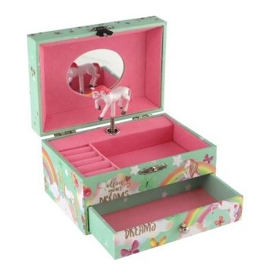 Teddies Игрална кутия за бижута Еднорог навиваща се