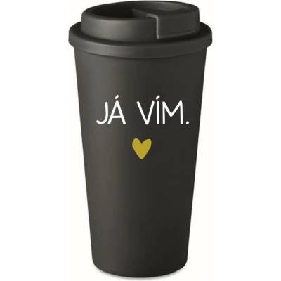 Giftela JÁ VÍM. . černý termohrnek 475 ml