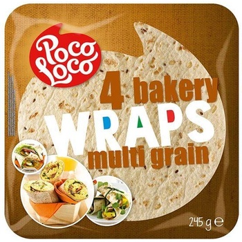 Image 1 of POCO LOCO МНОГОЗЪРНЕСТИ ПШЕНИЧНИ ТОРТИЛА ПИТКИ poco loco 4 БР x 25 СМ