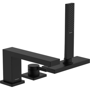 Hansgrohe Tecturis E - Смесител за борд на вана, за триотворен монтаж, sBox, черен мат 73443670 (73443670)