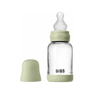 Bibs antikoliková sklenená fľaša so silikón cumlíkom Sage 120ml
