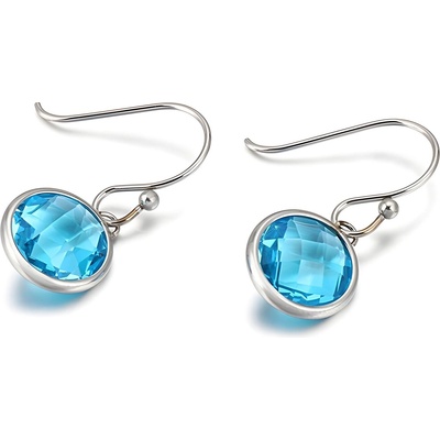 HARAHU Обеци pa-20669 - Сребърен / Светло син kp20669 (pa-20669)