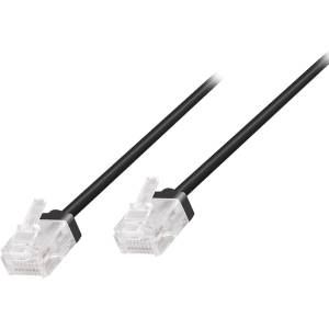 LogiLink Cat. 6A Slim High-Flex пач кабел черен 1.00 м