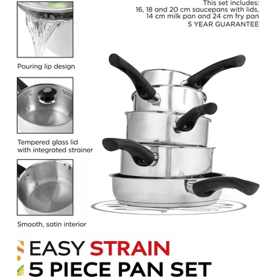 Russell Hobbs RH00543EU7 Easy Strain Pan Set 5 pcs