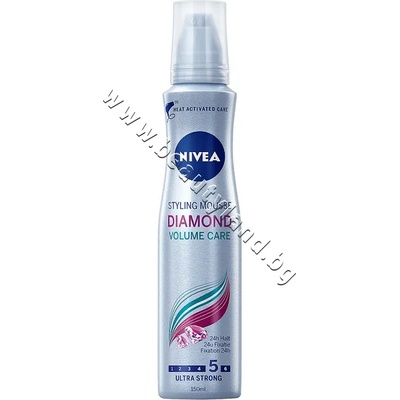 Nivea Пяна за коса Nivea Styling Mousse Diamond Volume, p/n NI-82195 - Пяна за коса за обем и блясък с ултра силна фиксация (NI-82195)