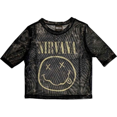 Nirvana Yellow Happy Face Black XS Дамски Риза (NIRVMCT81LB00)